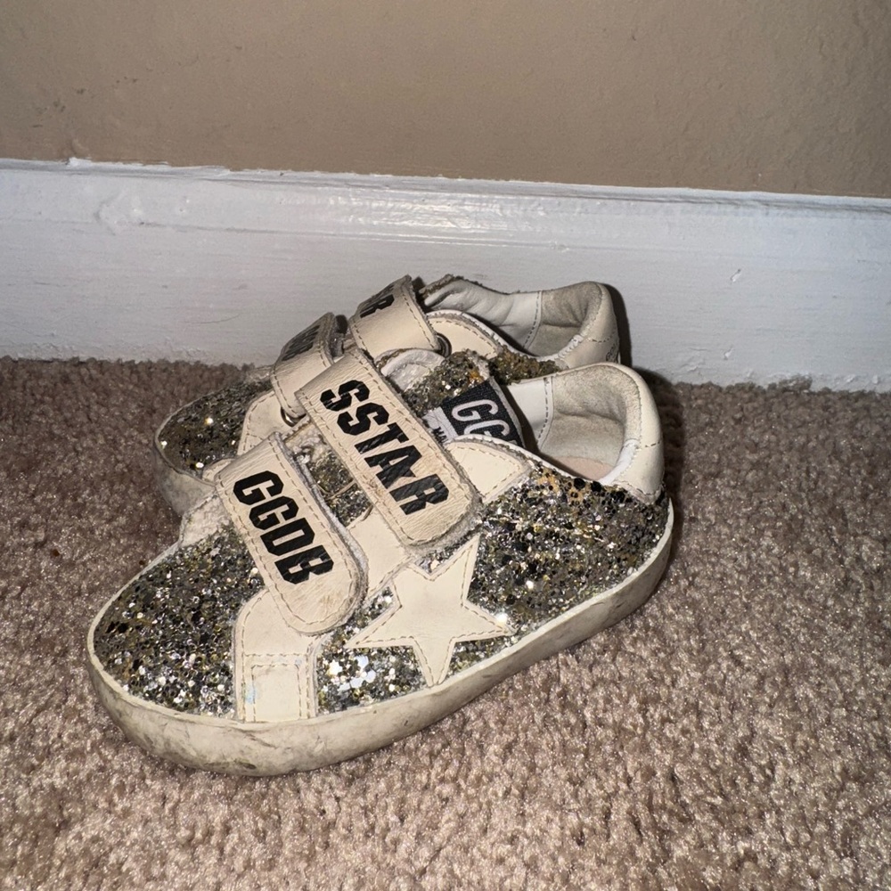 Golden Goose Kids Silver Glitter Sneakers